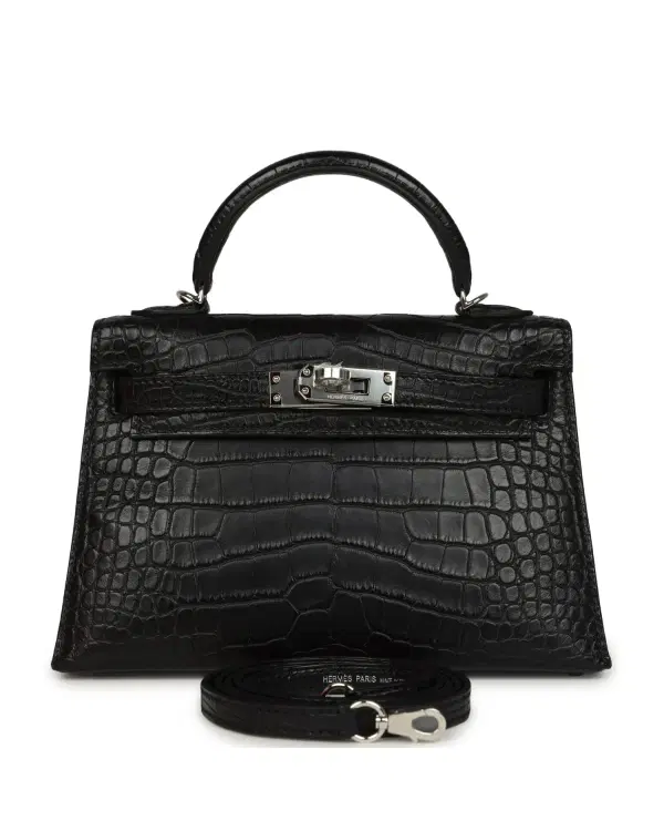 Hermès Mini Kelly Sellier HSS Verso 20, Noir