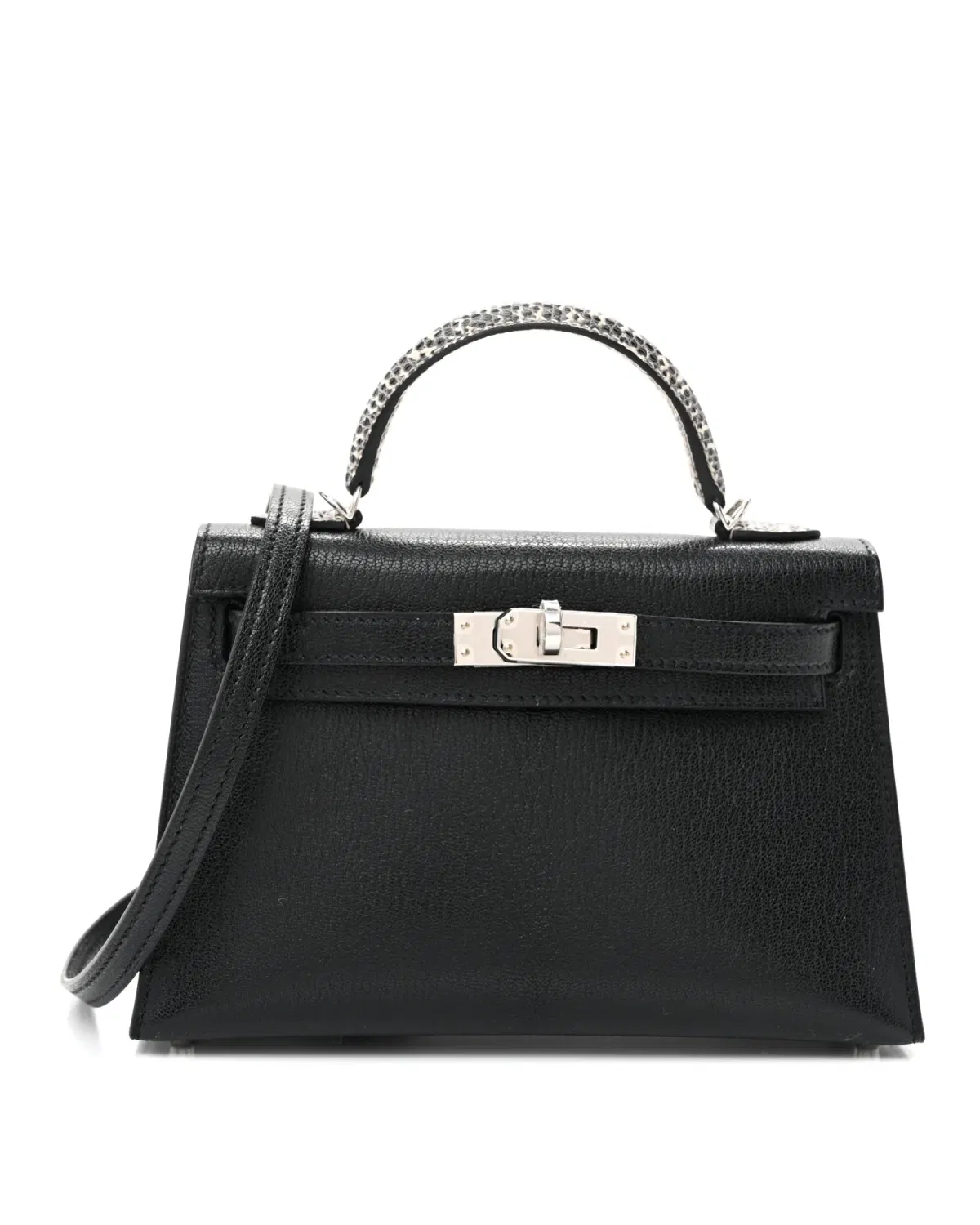 Hermès Mini Kelly Sellier Touch 20, Noir / Ombré