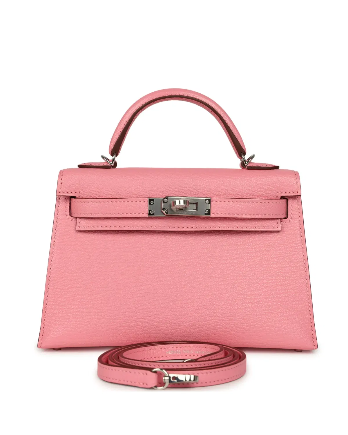 Hermès Mini Kelly Sellier Verso 20, Rose Confetti